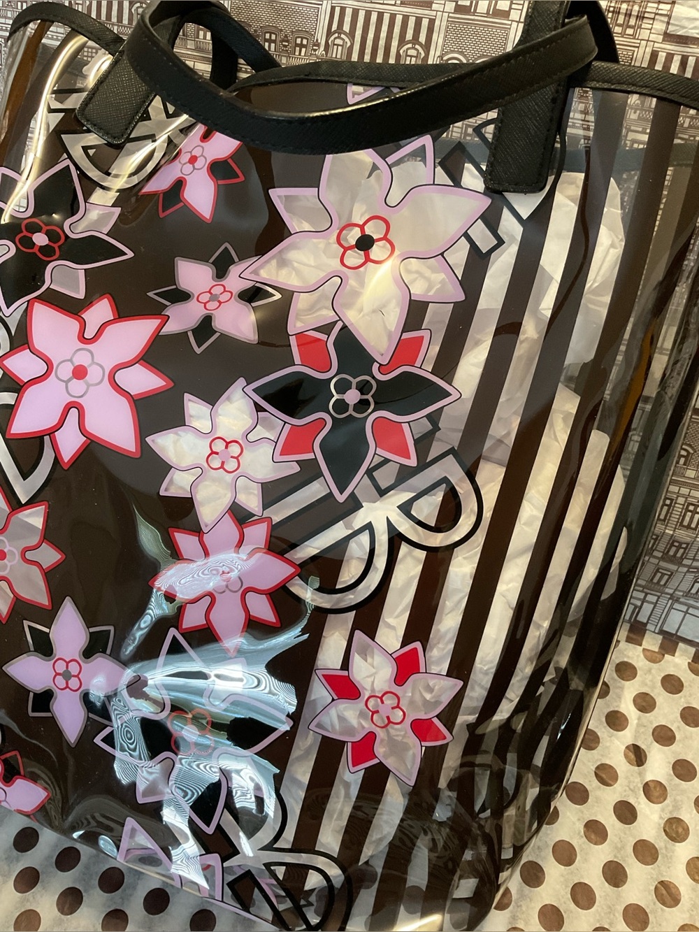 Henri Bendel PVC Floral Shopper Total - Picture 3 of 16